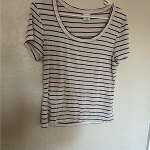 Classic Black and White Striped Women's Tee